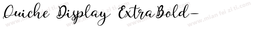 Quiche Display ExtraBold字体转换